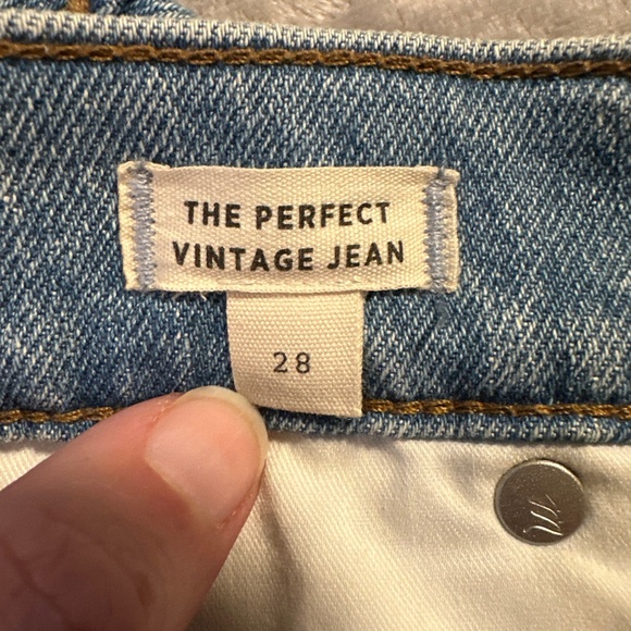 Madewell Jeans Womens 28 The Perfect Vintage Medium Wash Denim Distressed - Picture 6 of 12